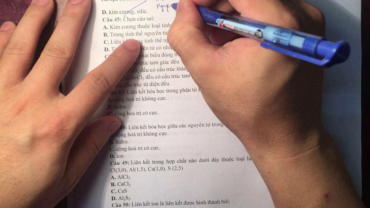 Trắc nghiệm Hoá Đại Cương: Liên kết Hoá học - P2