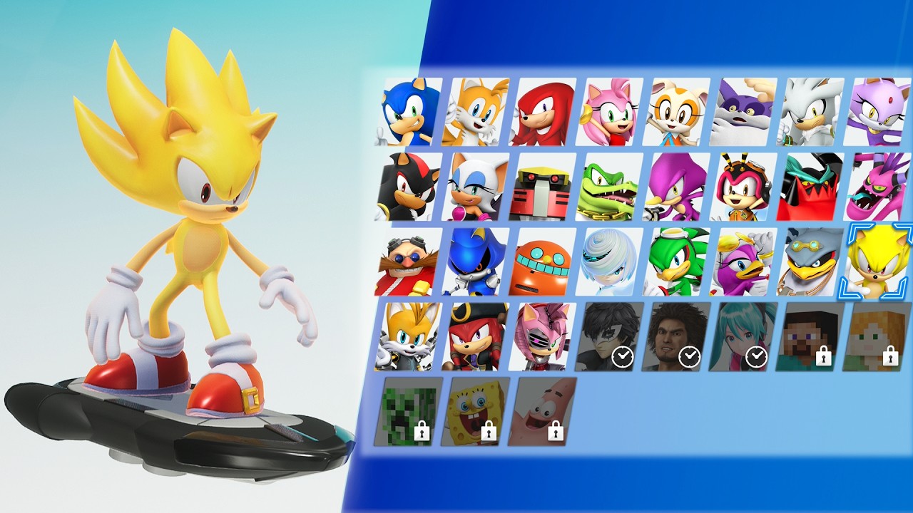 Sonic Racing: CrossWorlds - All Characters + Gameplay [4K]