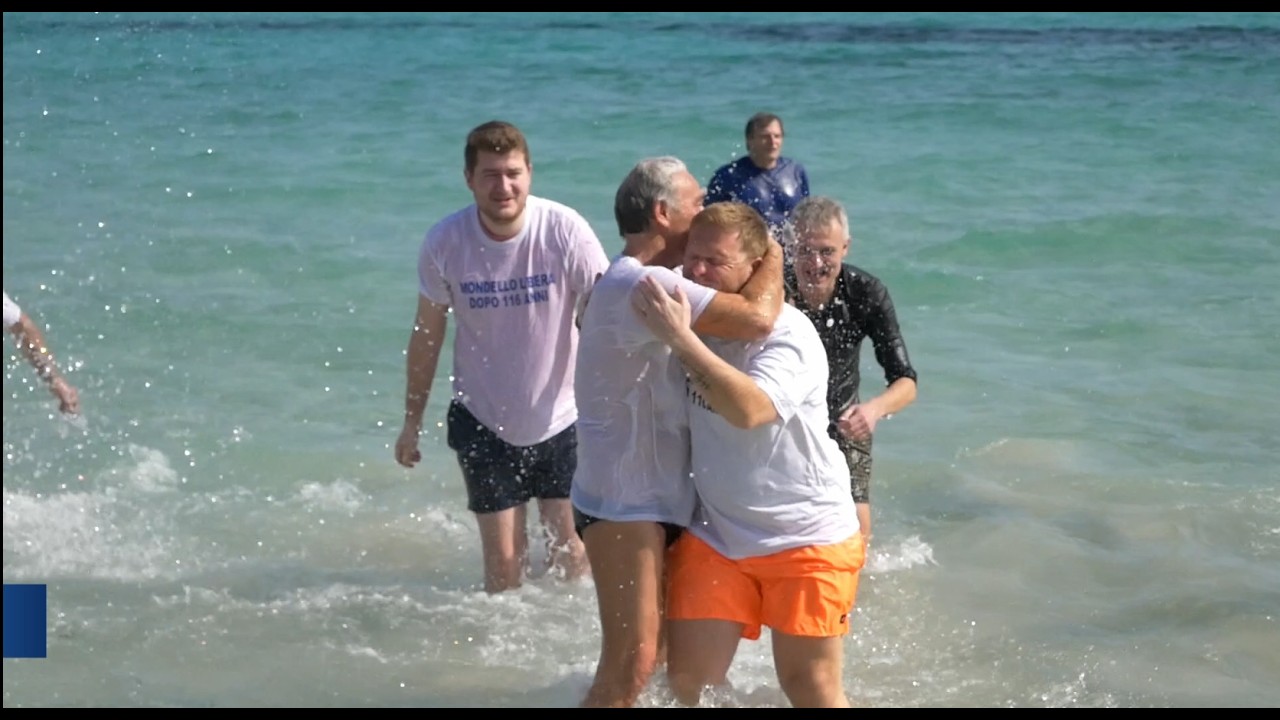 Palermo: La Vardera, Giletti e Hallissey festeggiano Mondello libera