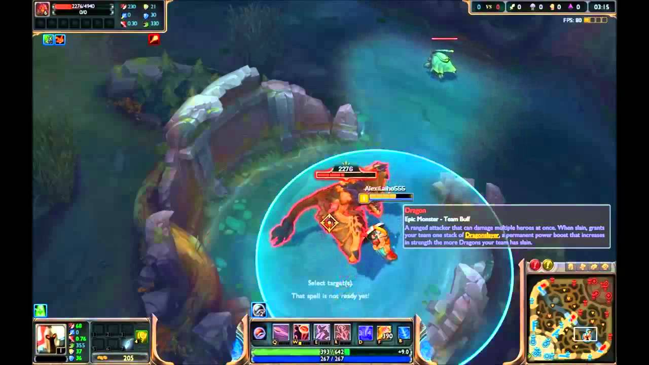 Pantheon level 1 soloing dragon