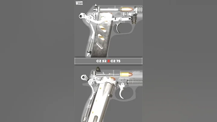 CZ 52 Roller Lock vs CZ 75 Short Recoil: PISTOL Animation!
