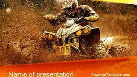 ATV Racing PowerPoint Template by PoweredTemplate.com