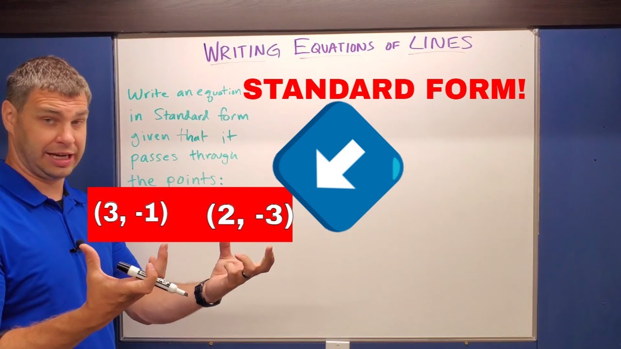 Writing Linear Equations Given 2 Points or Other Forms - YouTube