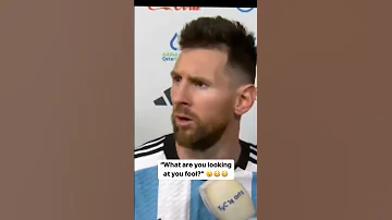 What Are You Looking At Idiot Lionel Messi Interrupts Interview After Netherlands Match 