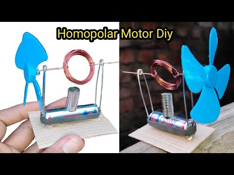 फैन के साथ एक होमोपोलर मोटर कैसे बनाएं | सरल और आसान