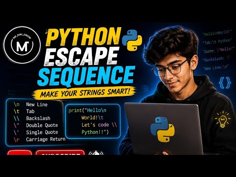 Escape Sequence In Python|| python programming 