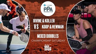 Jessie Irvine and AJ Koller take on Andrea Koop and Riley Newman