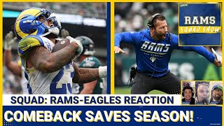 RAMS SQUAD SHOW: Kyren Williams' 2 TDs in Final Minutes ERASE 20-10 Deficit in 24-20 WIN over Eagles
