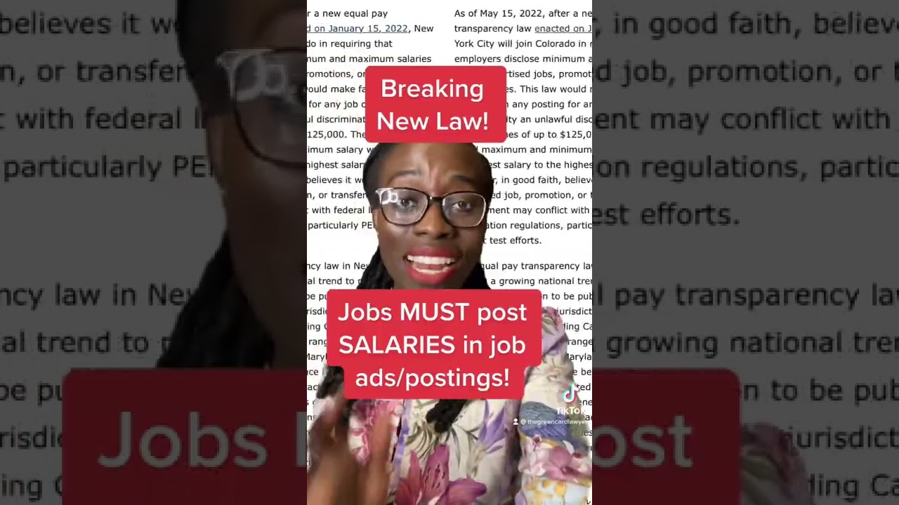 Job postings MUST include salaries!