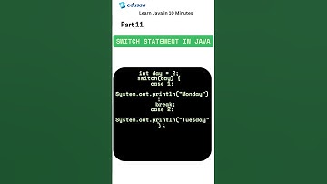 Title: Java Switch Statement Explained with Example | Part 11 | edusaa | #shorts