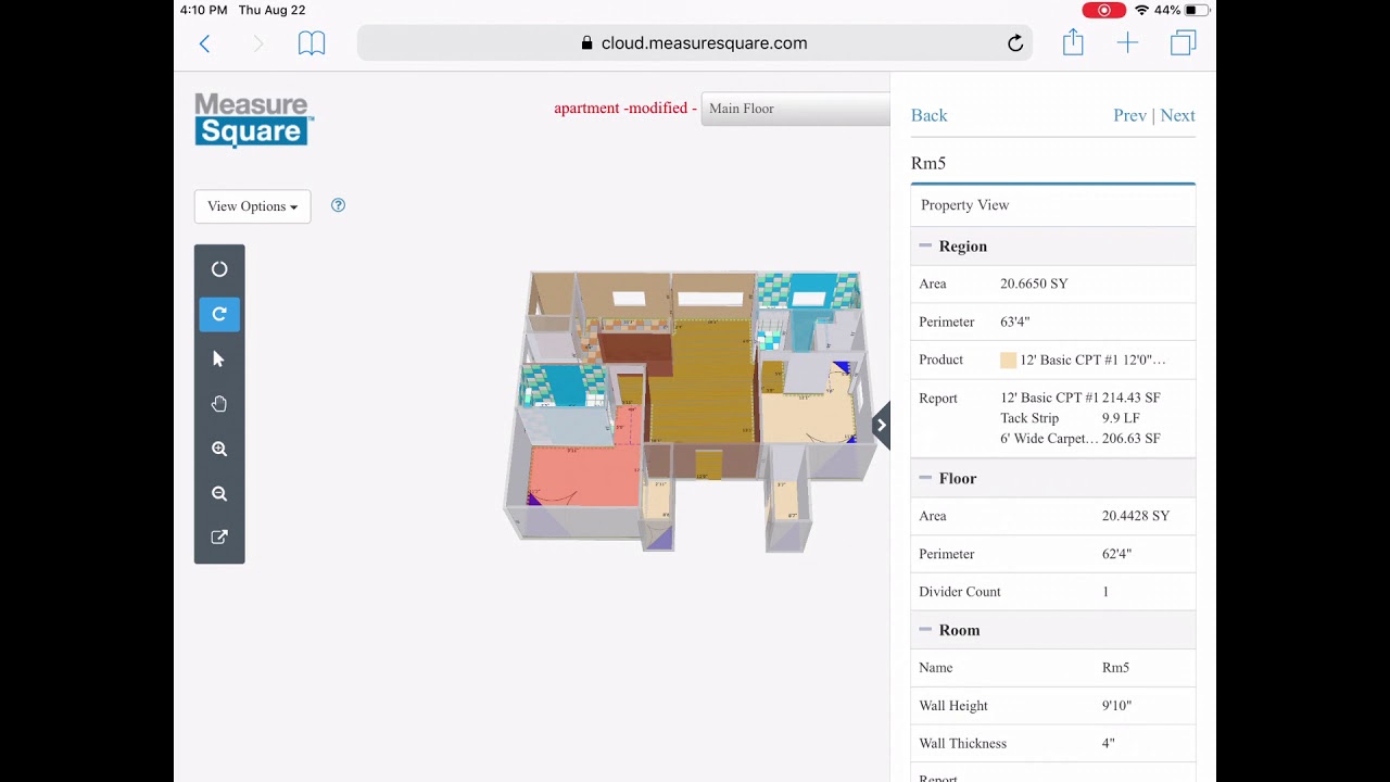 Cloud 3D Viewer - MeasureSquare iPad Edition