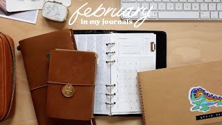 February in my journals ✸ no buy, spain travel journal update + analog system changes