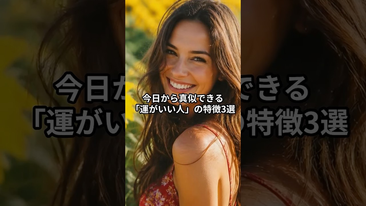今日から真似できる「運がいい人」の特徴3選 #shorts