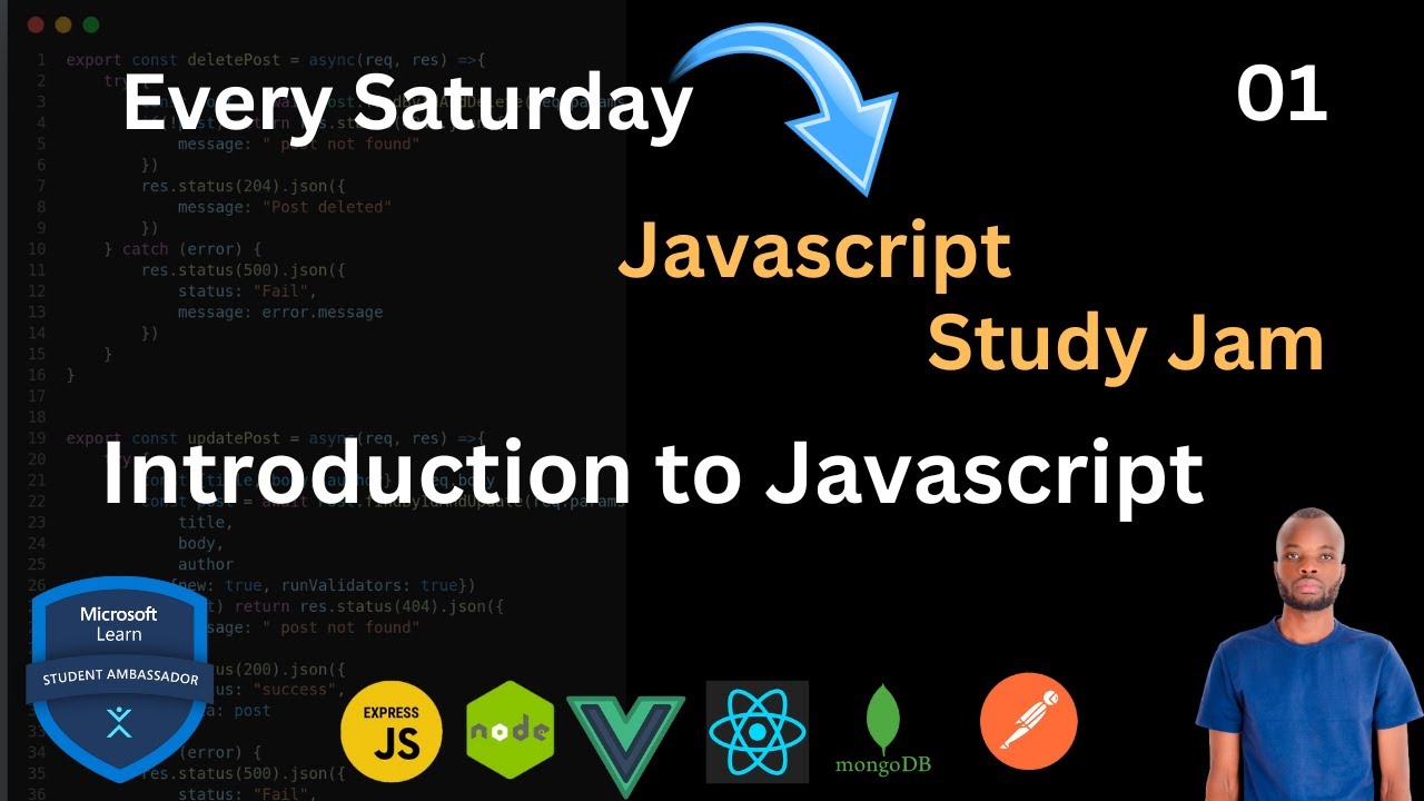 Introduction to Javascript - Microsoft Learn Study Jam - YouTube