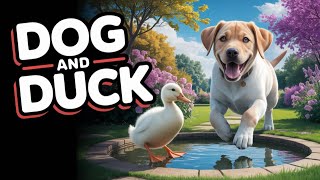 Unlikely Friends: The Dog and the Duck 🐶🦆