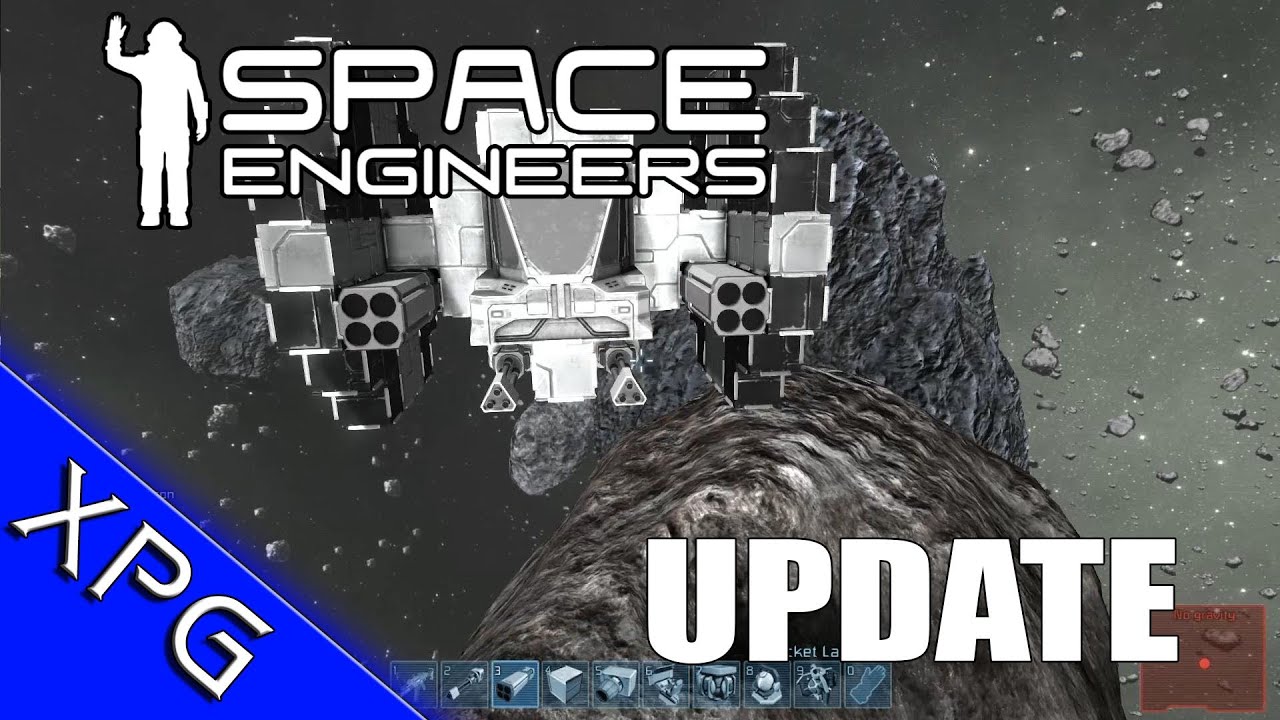 Space Engineers - UPDATE Working Gatling Guns and Rockets! - YouTube