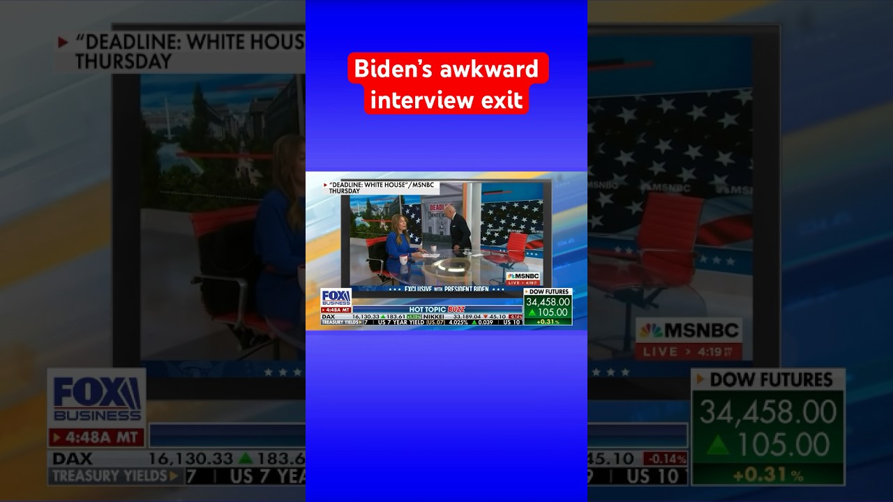 President Biden wanders off live TV set after wrapping interview #shorts