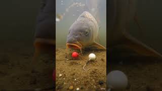 UNDERWATER BAIT TEST: RED VS WHITE. #carp #fishing #carpfishing #boiles