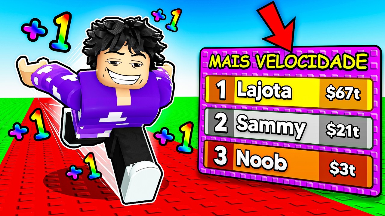 Eu Consigo pegar TOP 1 MUNDIAL no +1 VELOCIDADE NINJA do Roblox? by Lajota