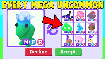 Trading for EVERY MEGA UNCOMMON in 1 Hour! (Adopt Me)