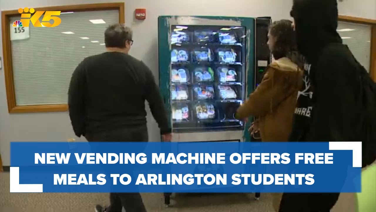 Vending machine at Arlington high school offers free meals to students all day