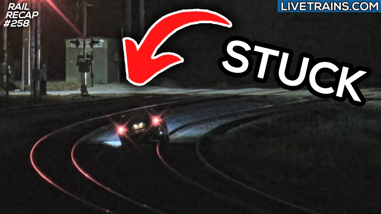 YIKES! Car Gets STUCK On TRAIN TRACKS | RailRecap 258 - YouTube