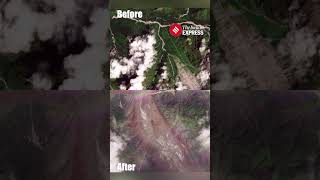 Satellite Images Of Nepal china Border Before And After Disaster