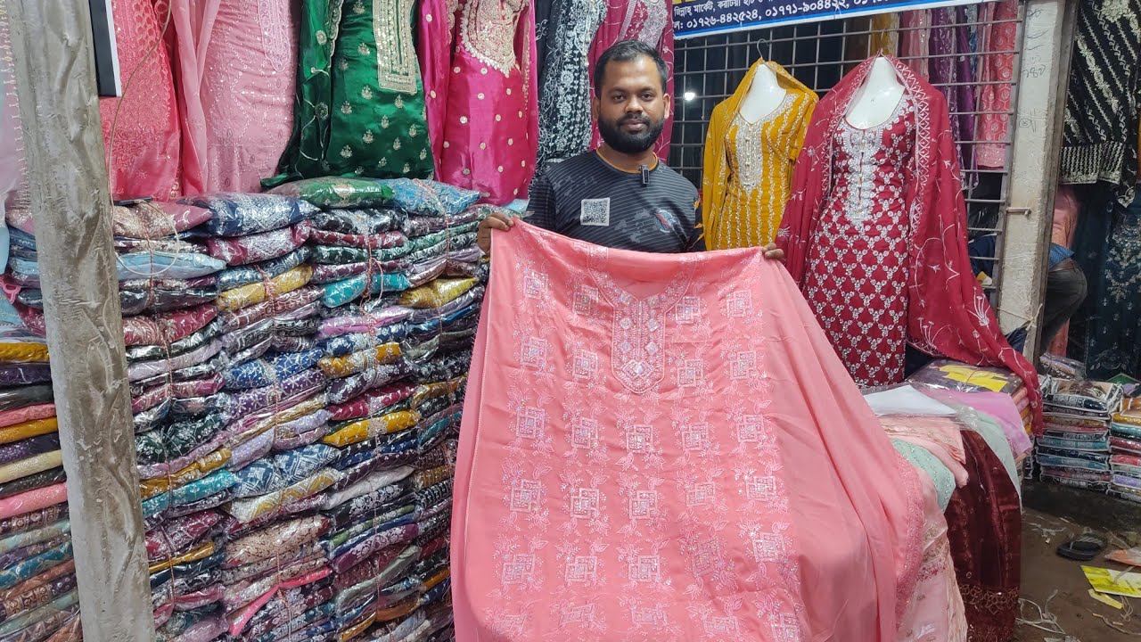 থ্রি-পিসের করটিয়া টাংগাইল পাইকারি মার্কেট।Three piss wholesale market karatia hat Tangail. 