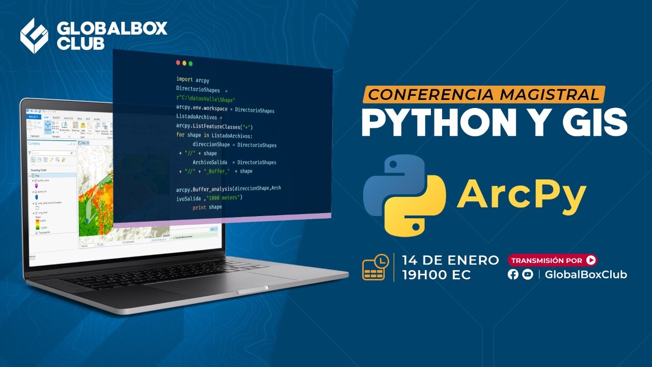 Programación con lenguaje Python para ArcGIS con el ing. Angel Espinoza ...