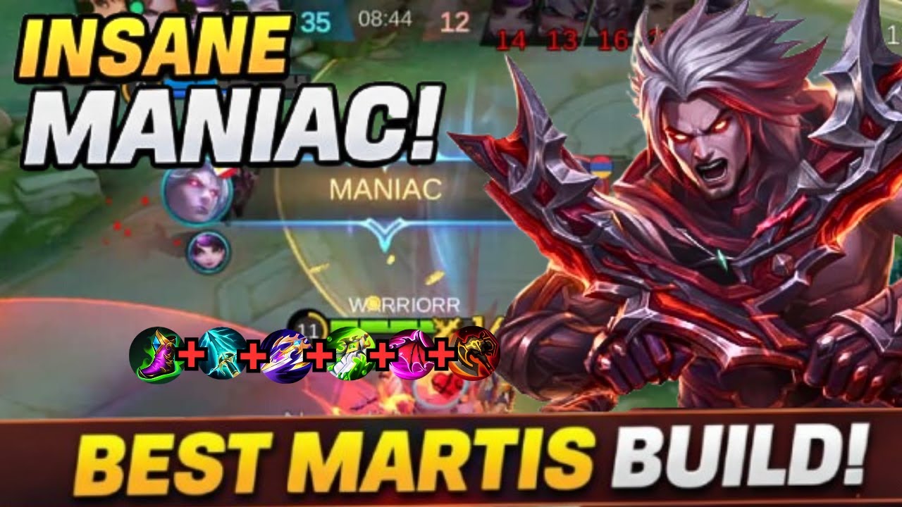 MARTIS INSANE MANIAC! KILL IN RANKED GAMEPLAY MOBA LEGENDS 