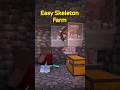 EASIEST Skeleton Farm in Minecraft! #minecraft #minecraftshorts