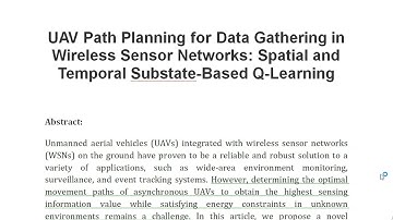 UAV Path Planning for Data Gathering in Wireless Sensor Networks Spatial and Temporal Substate Based