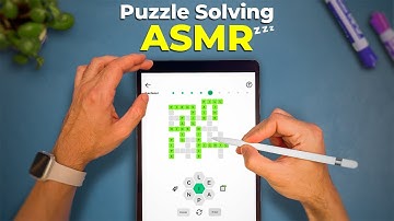 Unintentional ASMR - Solving a SATISFYING word puzzle - Soft Spoken, iPad Sounds
