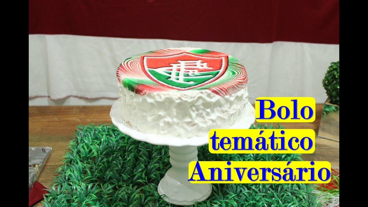 Bolo temático de Aniversário - Fluminense #CcPah #7ºtemp | Paloma Soares mesa posta talheres