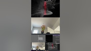 deconstructing 3d point cloud with my hands in touchdesigner.          #touchdesigner #pointcloud