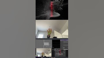 deconstructing 3d point cloud with my hands in touchdesigner.          #touchdesigner #pointcloud