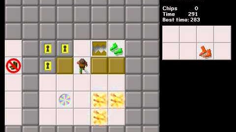 CCLP1 level 27 solution - 283 seconds