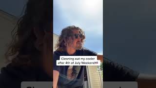 Cleaning out my cooler after 4th of July weekend 🇺🇸