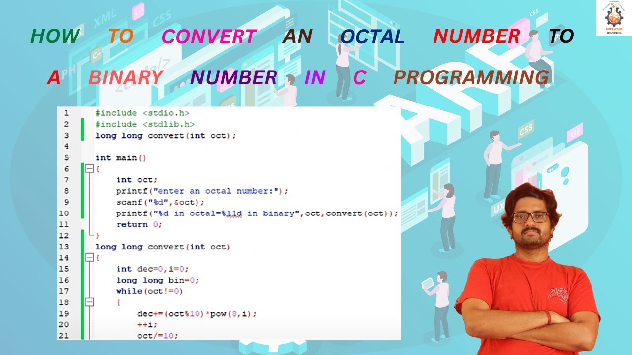 How to convert an octal number to a binary number in C programming ...