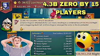 Lords Mobile - 4.3 BILLION PLAYER Zeroed by 15 PLAYERS INSANE BATTLE 🔥 #lordsmobile