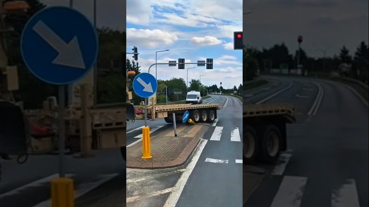 ​Hit and Run: Military Edition! 🪖💨 tir.robert #truckingjobs #automobile #lkw #camion