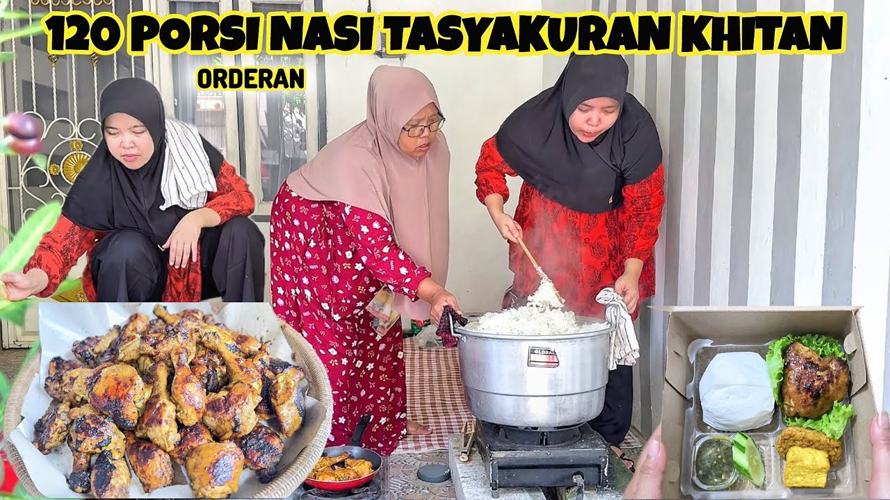MASAK BESAR 120 PORSI NASI BOX #niahermanto #cooking #idejualan #resep #ayambakar 
