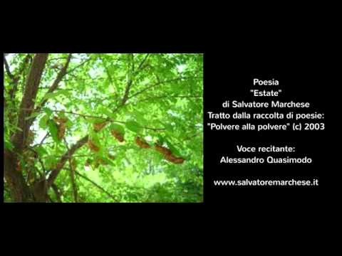 Salvatore Marchese Estate Poesia Recita A Quasimodo Youtube
