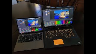 M1Macbook Pro vs Windows gaming laptop editing BRAW in Davinci Resolve 17