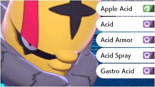 FULL ACID MOVES POKEMON TEAM! Apple Acid, Acid Amour, Gastro Acid, Acid Spray, Acid