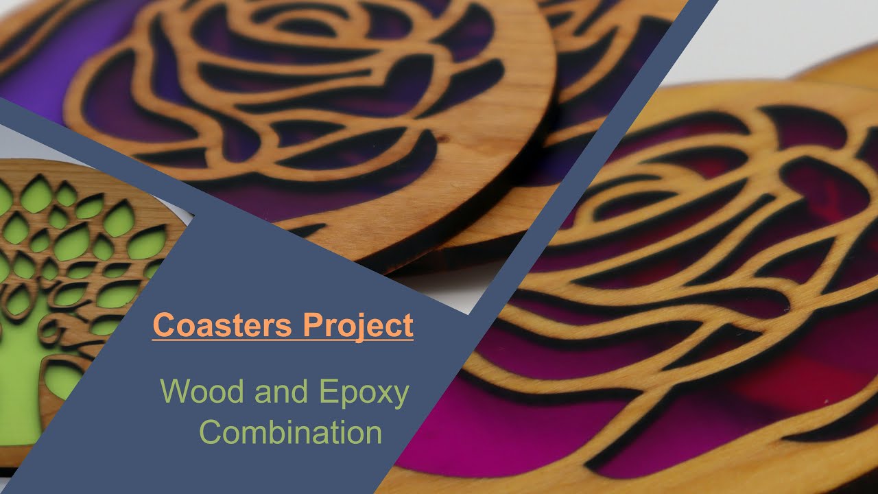 Coasters Project. Wood and Epoxy Combination.
