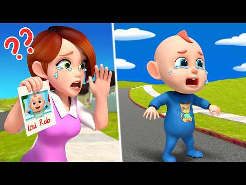 Police Help Rob Find His Mother 🚓😊| Police Officer Song | Rosoo Police Nursery Rhymes