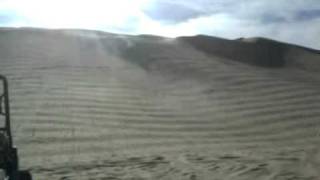 Glamis 3-13-11. Guy in a rail nearly takes out 3 girls on quads.