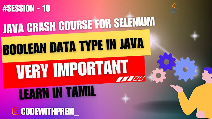 Boolean data type in Java | 10 | code with prem #codewithprem #tamil