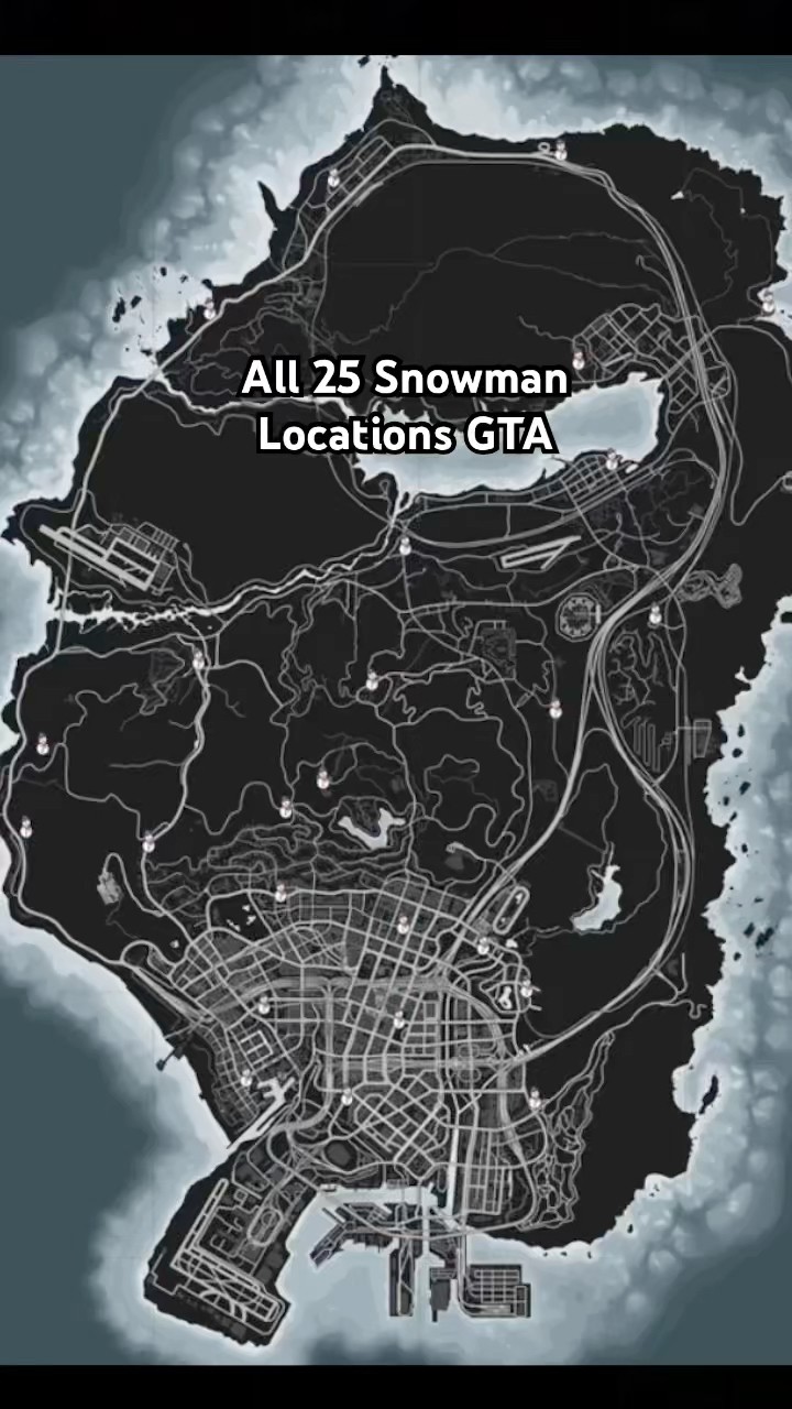 All 25 Snowman Locations GTA 5 Online GTA GTA5Online GTA5 YouTube Oardefault 